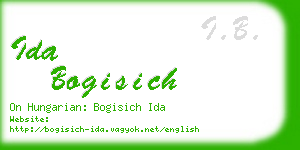 ida bogisich business card